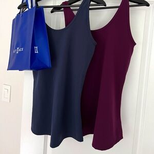 Kit and Ace "The Base Scoop Tank" Tops x2 Dark Navy and Purple Size M Never worn